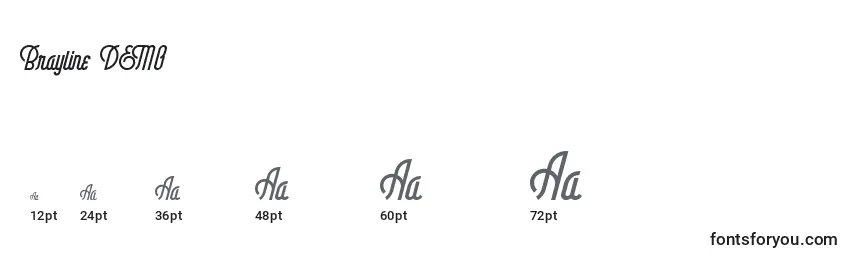 Brayline DEMO Font Sizes