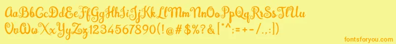 Saiba mais sobre a fonte Brazilian Script Fill Fonte Brazilian Script Fill – fontes laranjas em um fundo amarelo