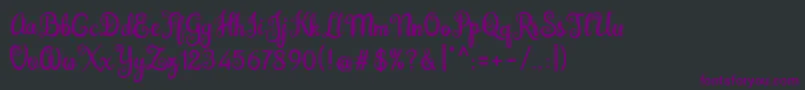 Brazilian Script Fill Font – Purple Fonts on Black Background