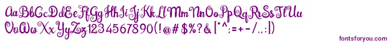 Brazilian Script Fill Font – Purple Fonts on White Background