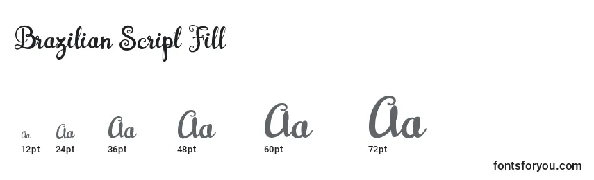Brazilian Script Fill (122036) Font Sizes