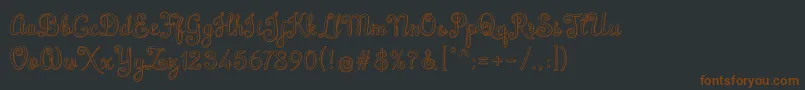Brazilian Script Font – Brown Fonts on Black Background