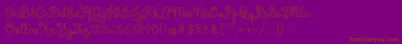 Brazilian Script Font – Brown Fonts on Purple Background