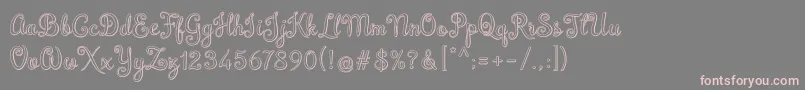 Brazilian Script Font – Pink Fonts on Gray Background