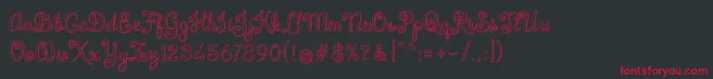 Brazilian Script Font – Red Fonts on Black Background