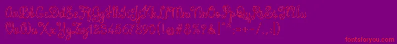 fuente Brazilian Script – Fuentes Rojas Sobre Fondo Morado