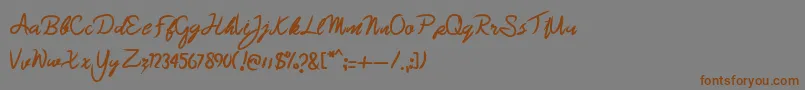 Brazillian demo Font – Brown Fonts on Gray Background