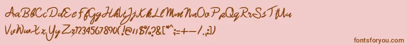 Brazillian demo Font – Brown Fonts on Pink Background