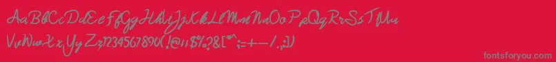 Brazillian demo Font – Gray Fonts on Red Background