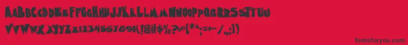 Nightaoe Font – Black Fonts on Red Background