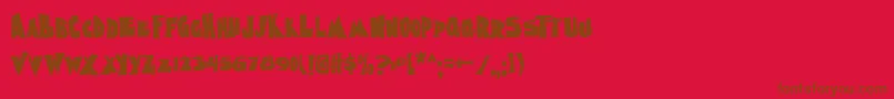 Nightaoe-fontti – ruskeat fontit punaisella taustalla