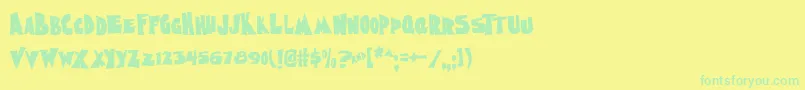 Nightaoe Font – Green Fonts on Yellow Background