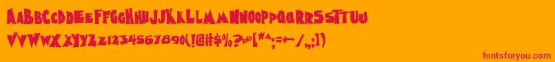 Nightaoe Font – Red Fonts on Orange Background