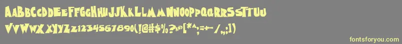 Nightaoe Font – Yellow Fonts on Gray Background