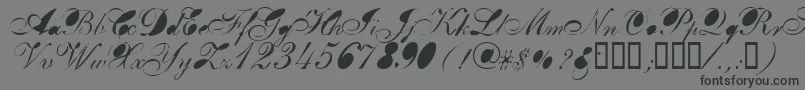 フォントBREAB    – 黒い文字の灰色の背景
