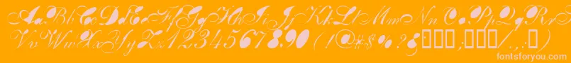 BREAB    Font – Pink Fonts on Orange Background