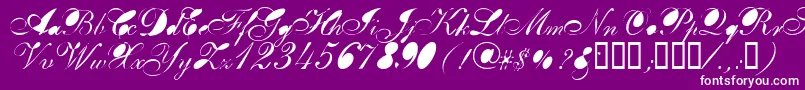 Fonte BREAB    – fontes brancas em um fundo violeta