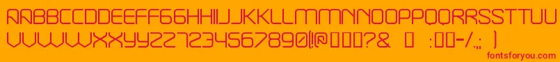 BREAK   -Schriftart – Rote Schriften auf orangefarbenem Hintergrund
