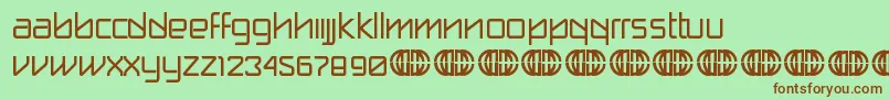 Шрифт break label DEMO – коричневые шрифты на зелёном фоне