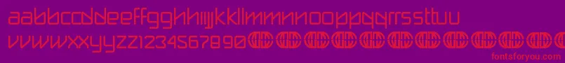 break label DEMO Font – Red Fonts on Purple Background