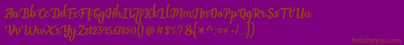 Шрифт Break Stones   Free Personal Use – коричневые шрифты на фиолетовом фоне