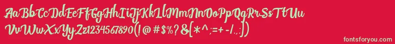 Break Stones   Free Personal Use Font – Green Fonts on Red Background