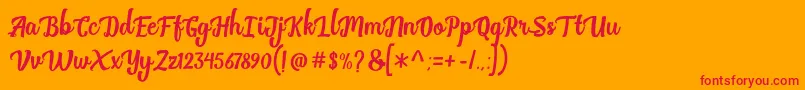 Break Stones   Free Personal Use Font – Red Fonts on Orange Background