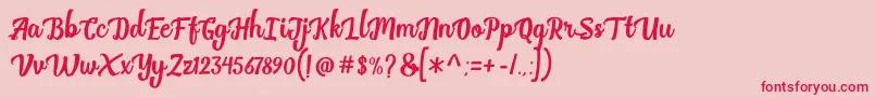Break Stones   Free Personal Use Font – Red Fonts on Pink Background