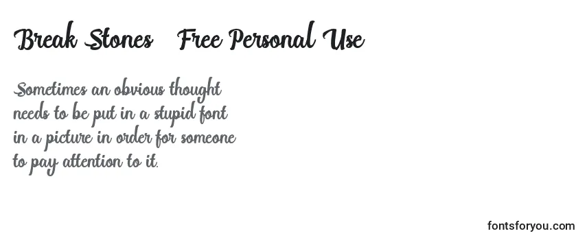 Review of the Break Stones   Free Personal Use (122047) Font