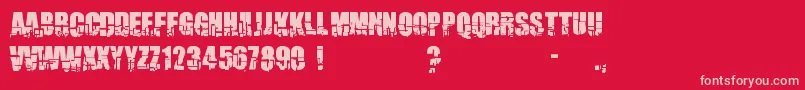 breakaway Font – Pink Fonts on Red Background