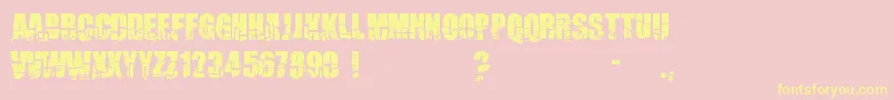 breakaway Font – Yellow Fonts on Pink Background