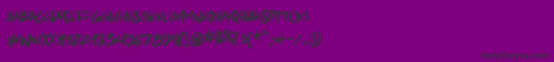 Grapedragon Font – Black Fonts on Purple Background