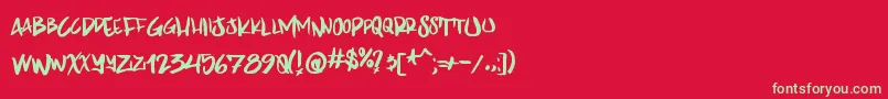 Grapedragon Font – Green Fonts on Red Background