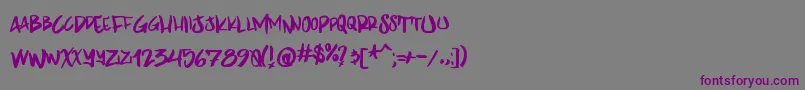 Grapedragon Font – Purple Fonts on Gray Background