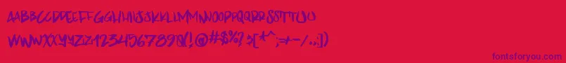 Grapedragon Font – Purple Fonts on Red Background