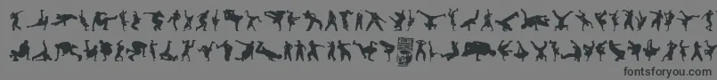 Breakdance Font – Black Fonts on Gray Background