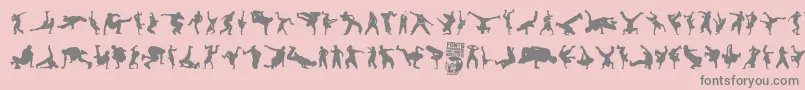 Breakdance Font – Gray Fonts on Pink Background