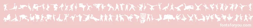 Breakdance Font – White Fonts on Pink Background