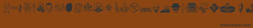 Шрифт Breaking Bad – чёрные шрифты на коричневом фоне