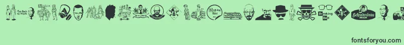 Breaking Bad Font – Black Fonts on Green Background