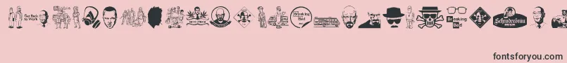 Breaking Bad Font – Black Fonts on Pink Background