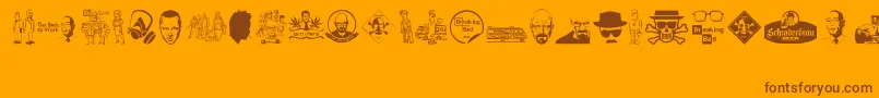 Breaking Bad Font – Brown Fonts on Orange Background