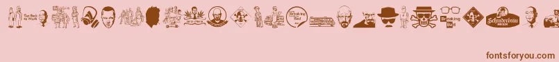 Breaking Bad Font – Brown Fonts on Pink Background