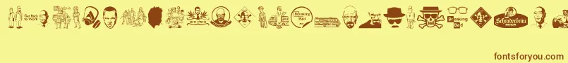 Breaking Bad Font – Brown Fonts on Yellow Background