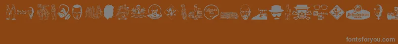 Breaking Bad Font – Gray Fonts on Brown Background