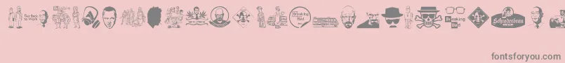 Подробнее о шрифте Breaking Bad Шрифт Breaking Bad – серые шрифты на розовом фоне