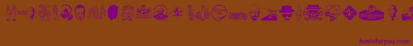 Breaking Bad Font – Purple Fonts on Brown Background