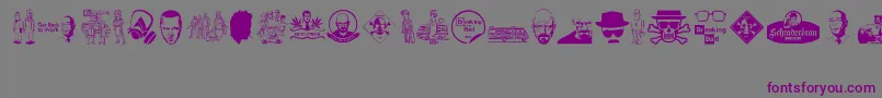 Breaking Bad Font – Purple Fonts on Gray Background