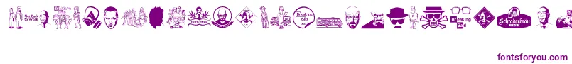 Breaking Bad Font – Purple Fonts on White Background
