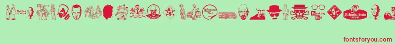 Breaking Bad Font – Red Fonts on Green Background